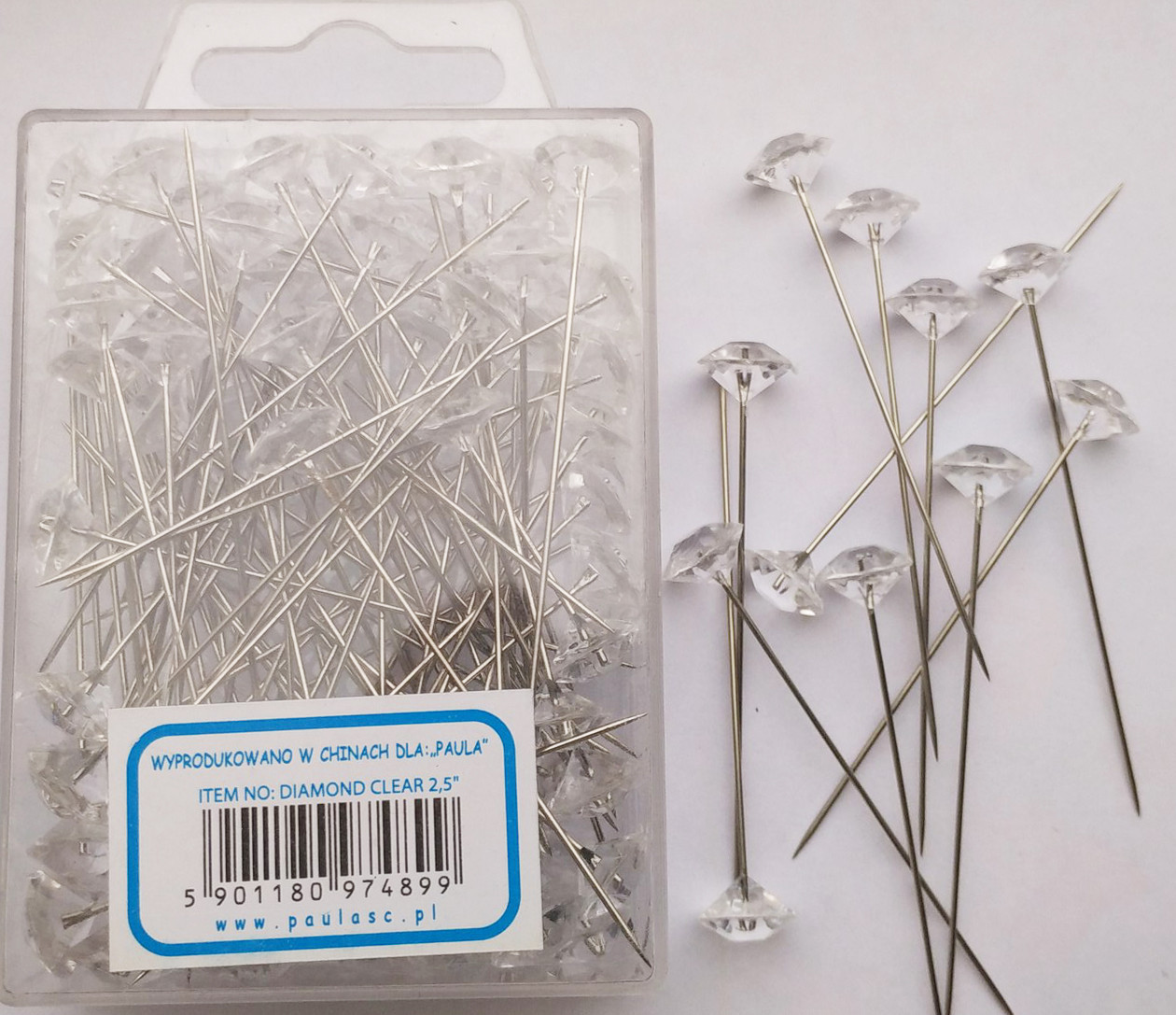Шпильки флористичні кристал 2,5 (6,5 см), фото 1