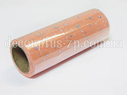 Фатин з паєтками 15см, персиковий