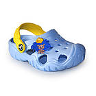 Дитячі сабо, блакитні дитячі крокси розмір 24/25 устілка 15,7 см, фото 4