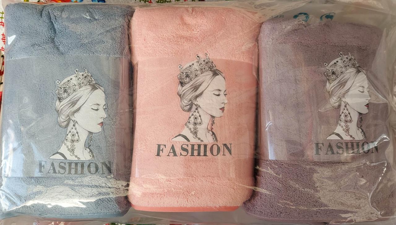 Рушники для обличчя «Fashion» пухнаста мікрофібра (3 шт)