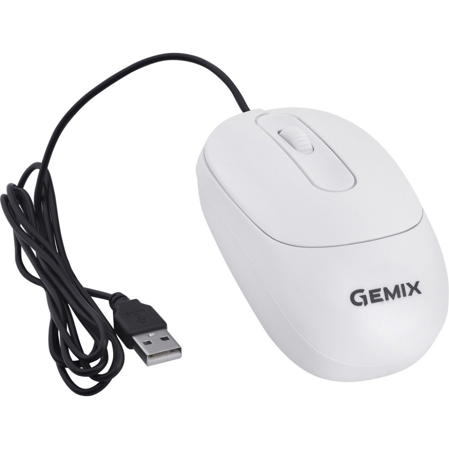 Миша комп'ютерна провідна Gemix GM-145 White