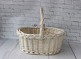 Великодній кошик білий з декором, фото 4