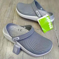 Лайти босоніжки жіночі, крокси підліткові сірі, сабо Crocs LiteRide для кухарів, оригінал