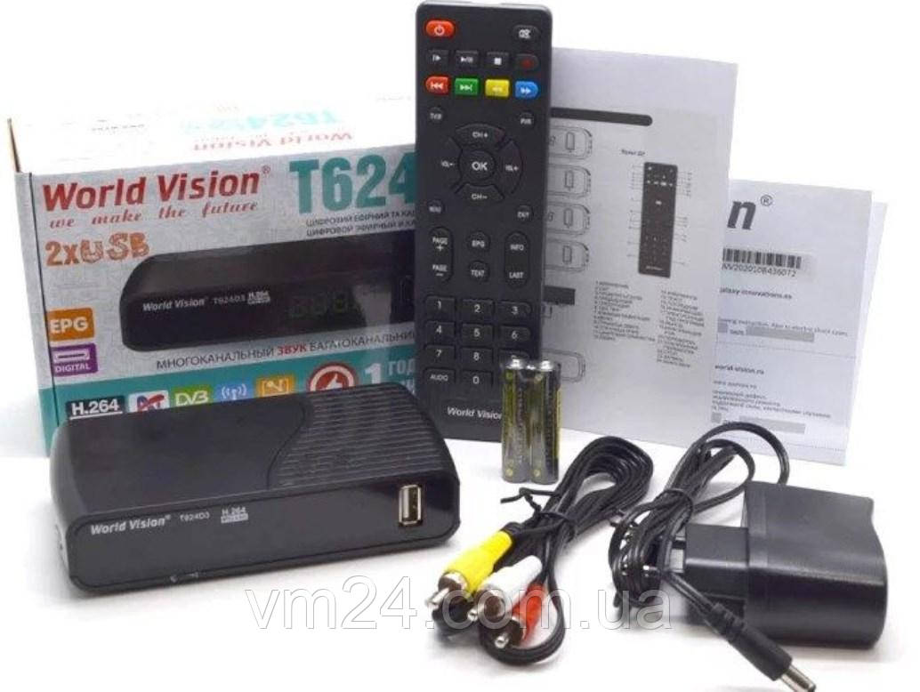 Цифровой TV-тюнер DVB Т2\C тюнер World Vision T624d3-32 канала AC3 IPTV ,YouTube ,Megogo+ USB LAN - фото 2 - id-p1195999588