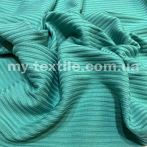 Трикотаж Мустанг рубчик (Лапша) 3x2 Бірюзовий
