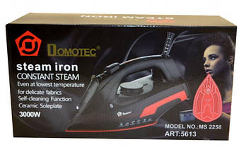 Праска з керамічної підошвою Domotec MS-2258, червоний, фото 6