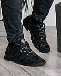 Чоловічі демісезонні кросівки чорні (KZ-15), фото 2