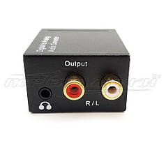Конвертер звуку Digital to Analog Audio(цифра-аналог( 2RCA+3.5)) + Оптичний кабель