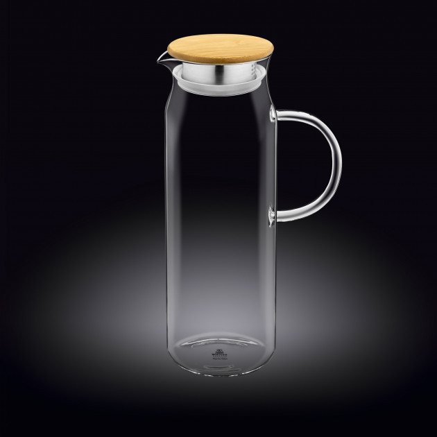 Глек скляний з бамбуковою кришкою Wilmax WL-888208/A Thermo 1500 мл