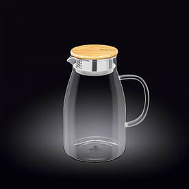 Глек скляний з бамбуковою кришкою Wilmax WL-888215/A Thermo 1500 мл