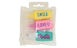 Набір текстовиділювачів ООПТ love smile 3 шт арт.13457