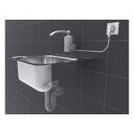 НАГРІВАЛЬ ВОДИ СЕТОВИЙ FALA ДО 60 °C, 3 КВТ, ДАВЛЕННЯ 0.04-0.6 MPA, ГУМАК 20 СМ, БОКОВЕ ПІДКЛЮЧЕННЯ, фото 2