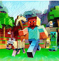 Серветки паперові "Minecraft" 20 шт