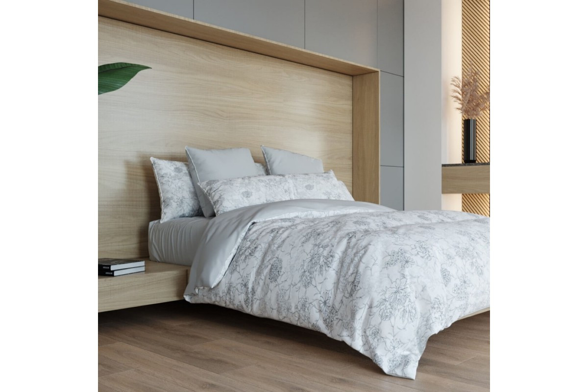 Постільна білизна RANFORCE "Eden Грей Півонія" 701 ТЕП