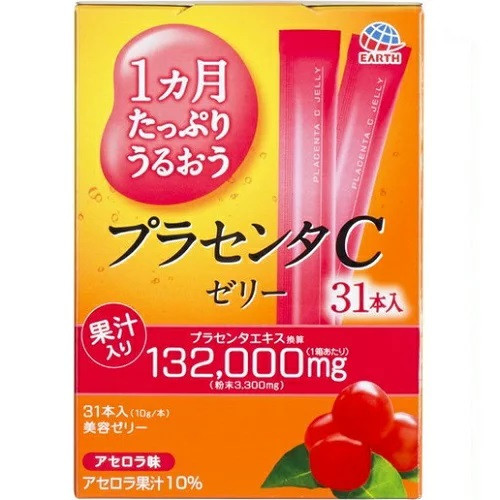Earth Biochemical Placenta C Jelly Плацента желе з вітаміном С, смак ацероли, 31 шт по 10 г. До 09/2026