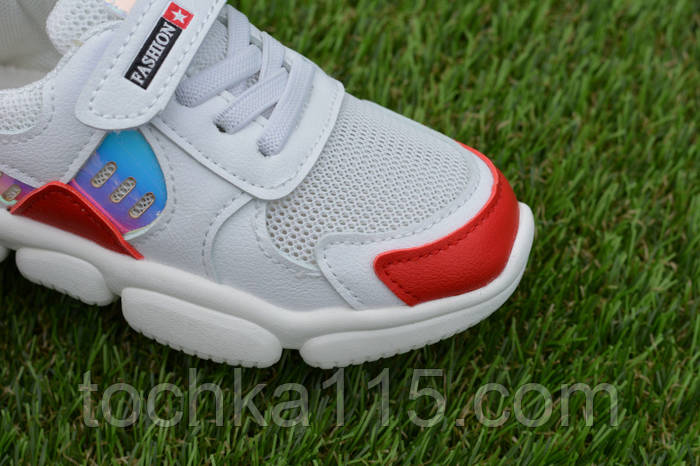 Стильные детские кроссовки аналог NIke сетка красные р26-29, цена 399 ...