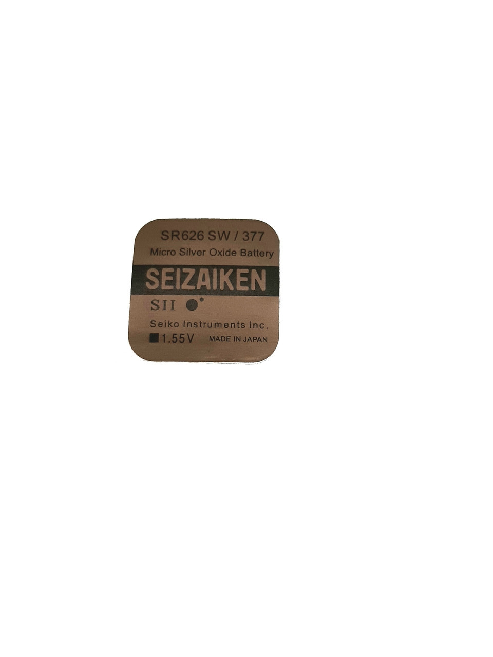 Батарейка SEIZAIKEN SR626SW (377) 1.55V 28mAh для годинників, срібно-цинкова, якість з Європи