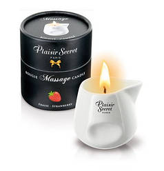 Масажна свічка Plaisirs Secrets Strawberry з запахом полуниці   | Knopka