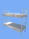 Ліжко металеве двоярусне облаштовуване ЛДСП для студентів, фото 9