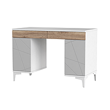 Стіл туалетний в спальню з ДСП / МДФ Picassa аляска / попелястий софттач Artinhead