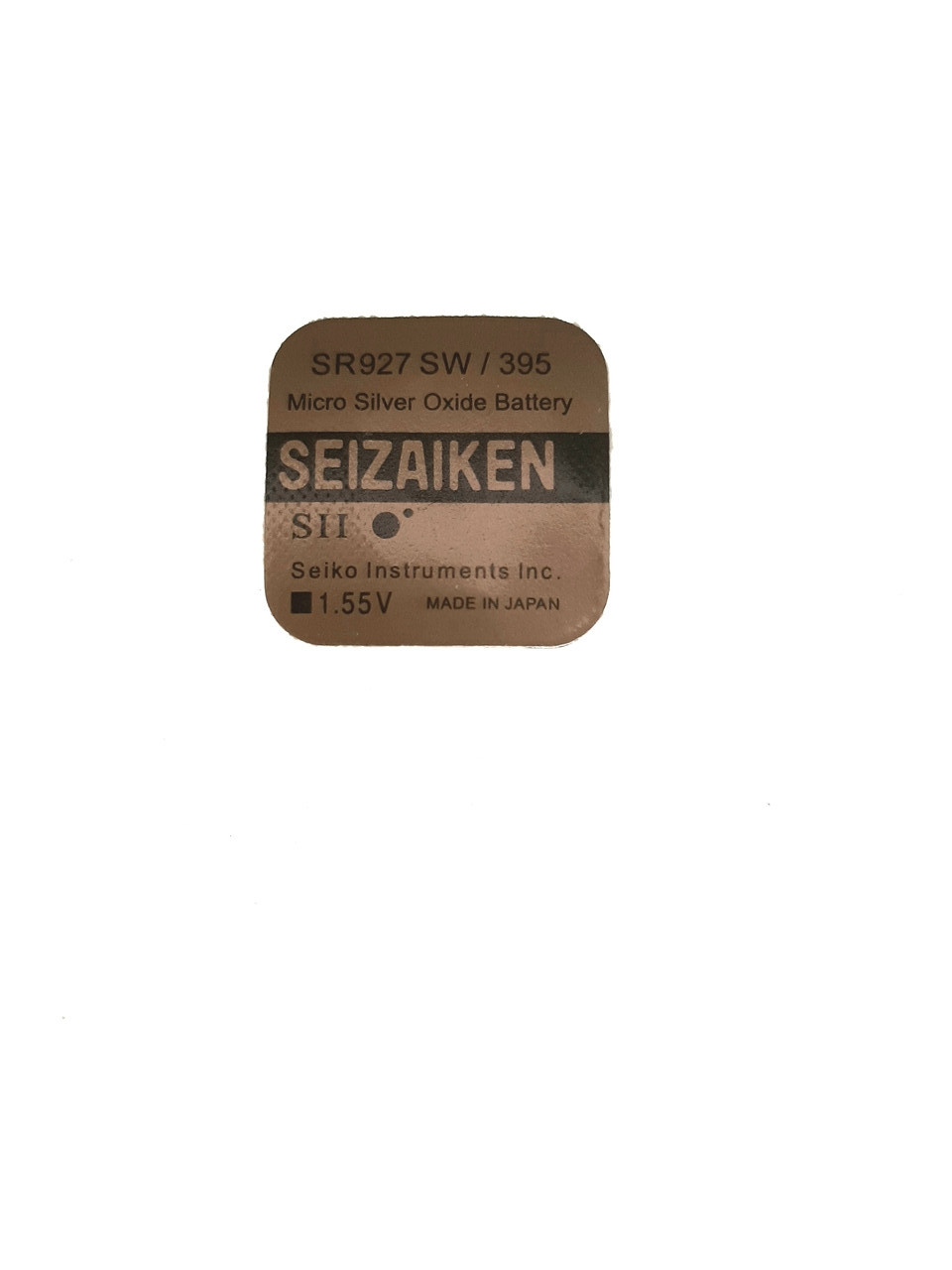 Батарейка SEIZAIKEN SR927SW (395) 1.55V 57mAh для годинників, Срібно-цинкова, Якісна