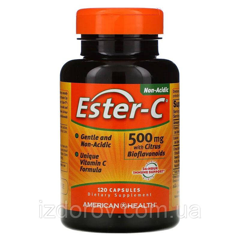 American Health, Ester-C з цитрусовими біофлавоноїдами, 500 мг, 120 капсул