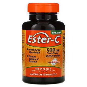 American Health, Ester-C з цитрусовими біофлавоноїдами, 500 мг, 120 капсул