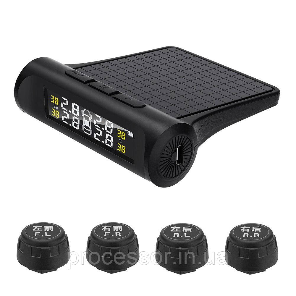 Система контролю тиску в шинах TPMS РК TY02-W, зовнішні датчики, Blutooth + сонячна панель