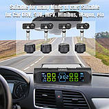 Система контролю тиску в шинах TPMS РК TY02-W, зовнішні датчики, Blutooth + сонячна панель, фото 3