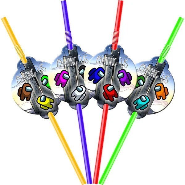 Трубочки № 2  " АМОНГ АС  Among Us  "  ( Космос  ), фото 1