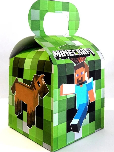 БОНБОН'ЄРКА — КОРОБКА " Майнкрафт" (Minecraft), Розмір: 7 /7 /9 СМ