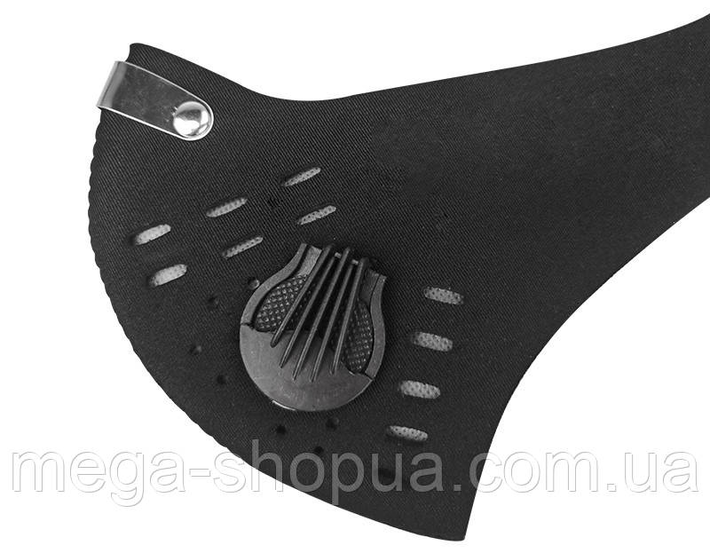 Спортивна маска багаторазова респіратор з вугільним фільтром. Маска для тренувань S35B, фото 1