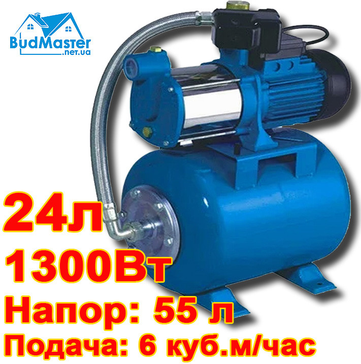 Насосна станція EUROAQUA MH 1300 (24 літри, Багатоступінчастий насос 1300 Вт)