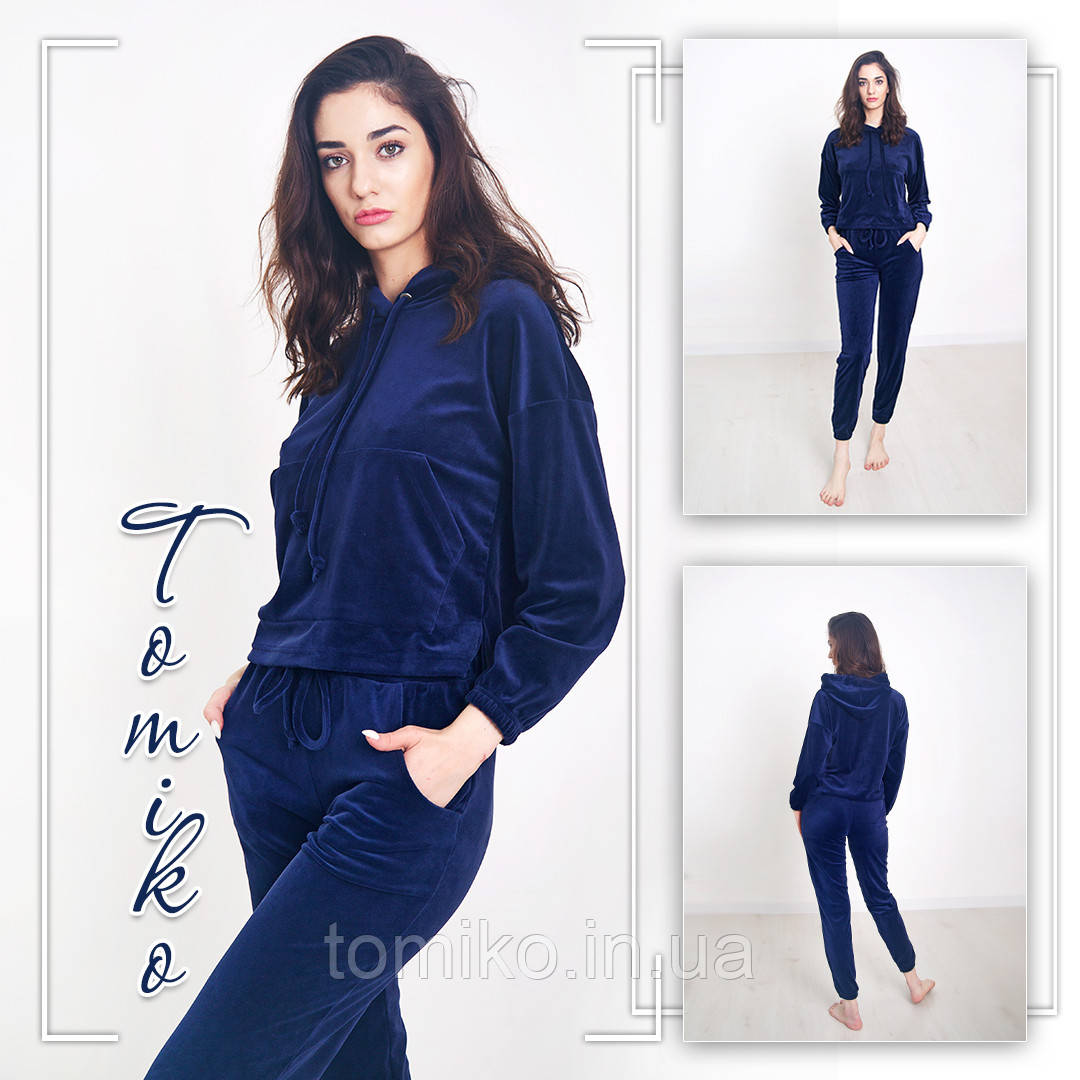 Костюм з плюшевого велюру капюшоном, фото 1