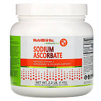 NutriBiotic, Аскорбат натрия, Буферизованный содой витамин C, Sodium Ascorbate, кристаллический порошок, 1 кг