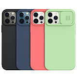 Силіконовий магнітний чохол Nillkin для iPhone 12/12 Pro (6.1 ") CamShield Silky Green з захистом камери, фото 5