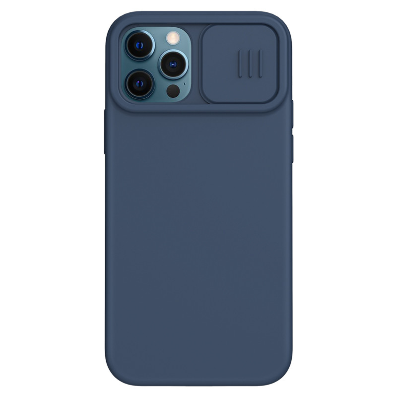 Силіконовий чохол Nillkin для iPhone 12/12 Pro (6.1 ") CamShield Silky Silicone Case Blue з захистом камери