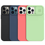 Силіконовий чохол Nillkin для iPhone 12/12 Pro (6.1 ") CamShield Silky Silicone Case Pink з захистом камери, фото 3