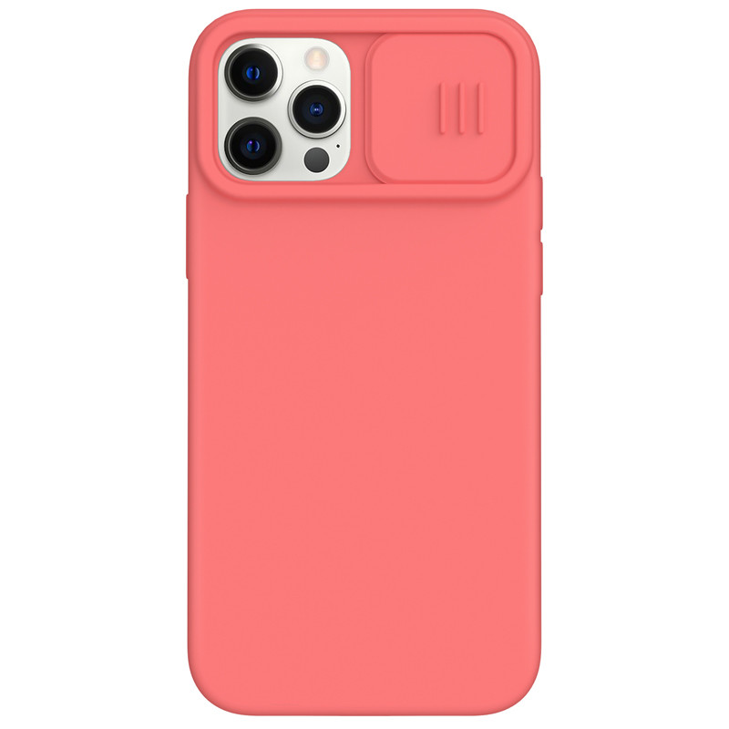 Силіконовий чохол Nillkin для iPhone 12/12 Pro (6.1 ") CamShield Silky Silicone Case Pink з захистом камери