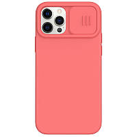 Силіконовий чохол Nillkin для iPhone 12/12 Pro (6.1 ") CamShield Silky Silicone Case Pink з захистом камери