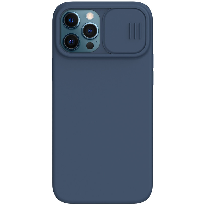 Силіконовий чохол Nillkin для iPhone 12 Pro Max (6.7 ") CamShield Silky Silicone Case Blue з захистом камери