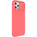 Силіконовий магнітний чохол Nillkin для iPhone 12 Pro Max (6.7 ") CamShield Silky Pink із захистом камери, фото 3