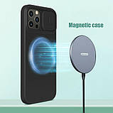 Силіконовий магнітний чохол Nillkin для iPhone 12/12 Pro (6.1 ") CamShield Silky Green з захистом камери, фото 4