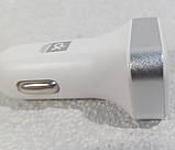 USB-зарядка в прикурювач, вольтметр із дисплеєм, 2 порти Дорожня карта, фото 4