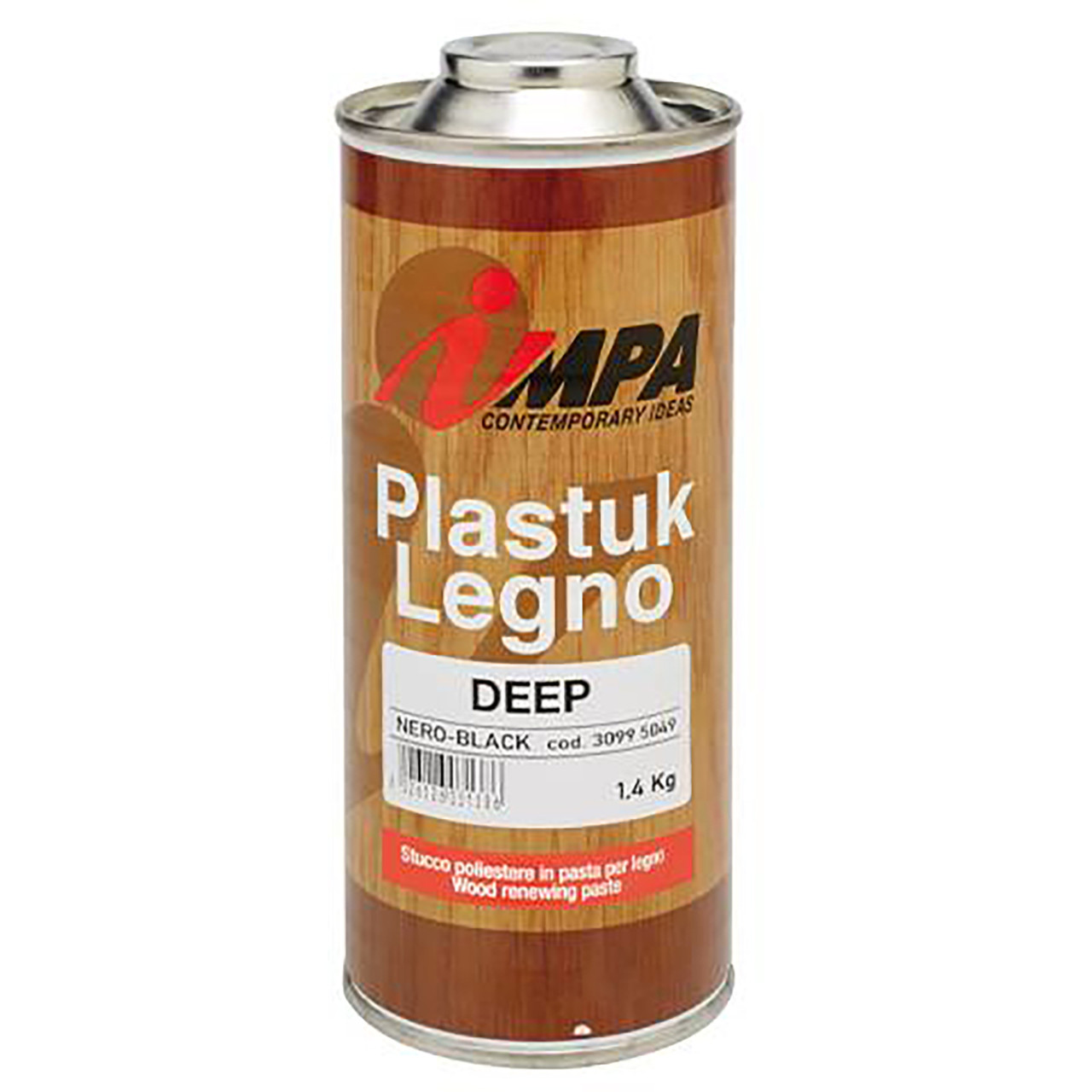 Чорна 2-х компонентна шпаклівка по дереву Impa Plastuk Legno