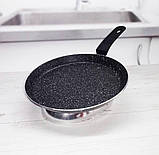 Сковорода для млинців із мармуровим покриттям 22 см Edenberg EB-3385 сковорода антипригарна для млинців, фото 10