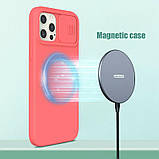 Силіконовий магнітний чохол Nillkin для iPhone 12 Pro Max (6.7 ") CamShield Silky Pink із захистом камери, фото 4