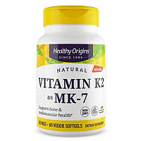 Healthy Origins, Витамин K2 (MK7), Vitamin K2 as MK7 100 мкг, 60 капсул