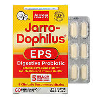 Jarrow Formulas, Пробиотики 5 миллиардов Jarro-Dophilus EPS, 60 растительных капсул. США