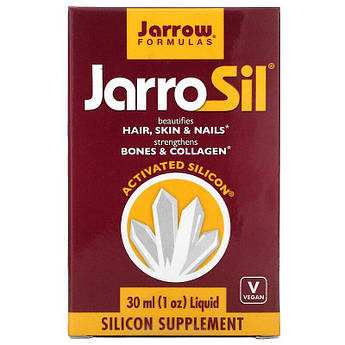 Jarrow Formulas, JarroSil, активізований кремній для волосся, нігтів, шкіри і суглобів, рідкий, 30 мл. США
